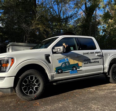 truck for moving and junk removal services