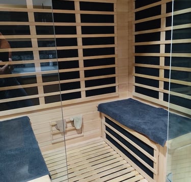 sauna infra rouge meublé de tourisme confort et lumière