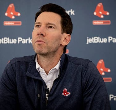 Feb 11/2026 Boston Red Sox CBO Craig Breslow speaks to the media at JetBlue Park at Fenway South in Fort Myers, FLA