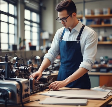 blue and white striped round textile