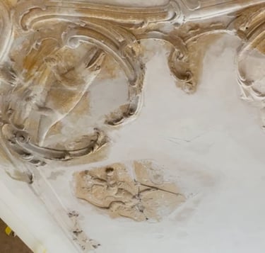 ornamenten plafond reconstructie in Alkmaar