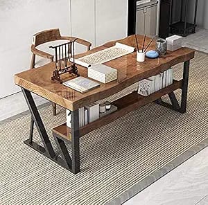 Functional Middle Table for Industrial Bedroom Setup