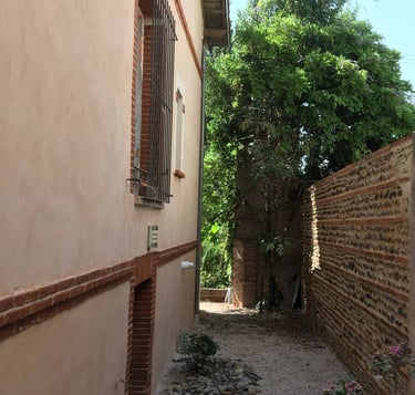 mur extérieur en enduit chaux