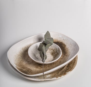 Hand made ceramic plate