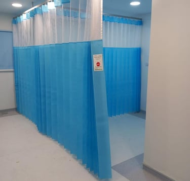 Light Blue Disposable Medical Curtains