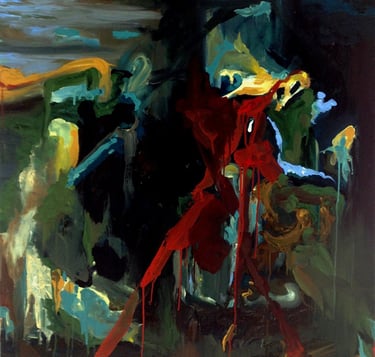 painting depicting chaos of Pandora's box