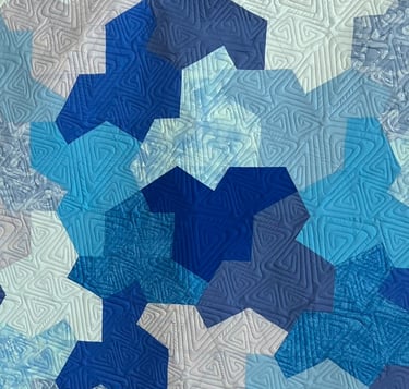Shirt Puzzle Quilt in Blue