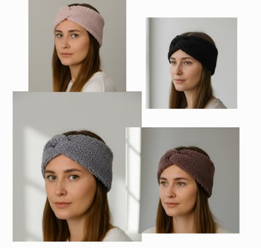 plati teddy audinio šilta moteriška galvajuostė