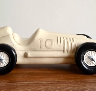 ceramique poterie clay legendary car, unique sculpture