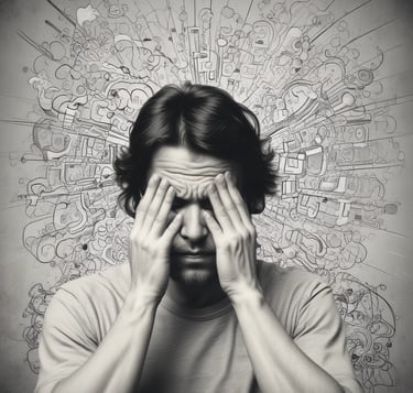 blue and white striped round textile