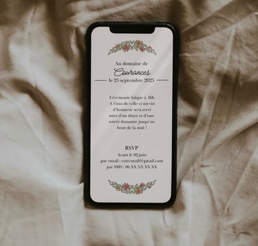 Téléphone avec faire part numérique 