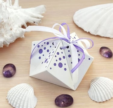 Handmade origami gift box for packaging jewellery