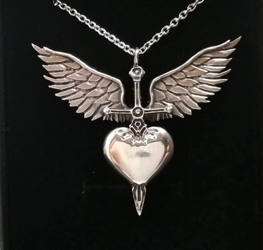 Image IA transformé en collier en métal