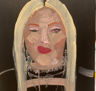 Icons - Her Madgesty - acrylic on canvas - 16 x 22"