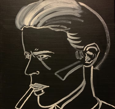 ICONS - Thin White Duke - acrylic on canvas - 16 x 22"