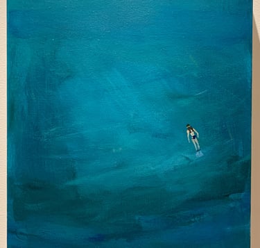 Into the blue I - acrylic on canvas - 16 x 22"