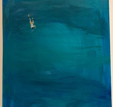 Into the blue III - acrylic on canvas - 16 x 22"