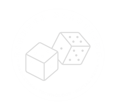 Transparent Eighter Solutions stamp logo in white