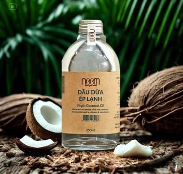 Dầu Dừa Ép Lạnh (350ml, 100ml, 500ml) - Noom