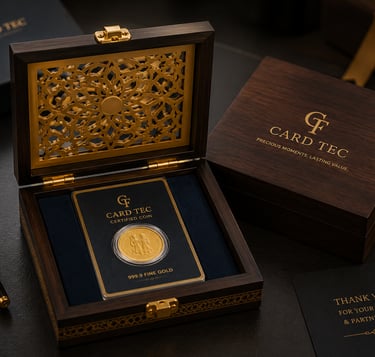 Premium coin gift box for corporate gifting by Card Tec