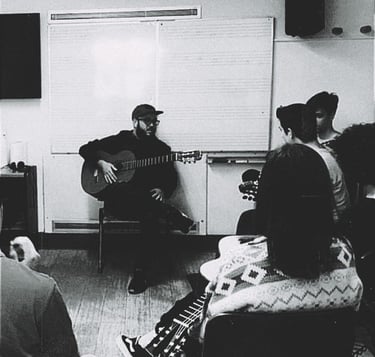 clase de guitarra, guitar lesson, conservatorio