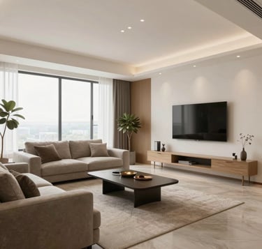 Bright living room with modern inventory