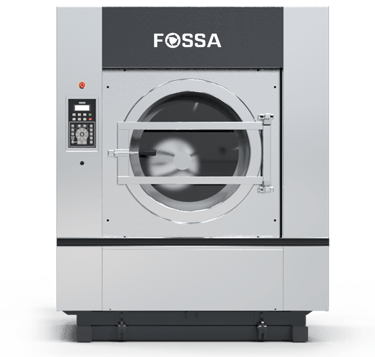 Industrial FOSSA heavy-duty commercial washing machine for professional laundry services.