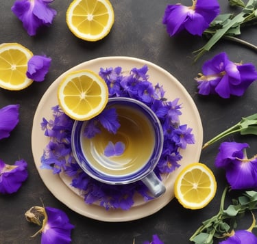 blue and white striped round textile