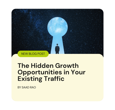 Blog post revealing growth opportunities from existing website traffic