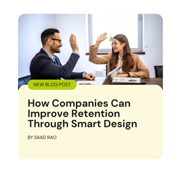 Blog post on improving customer retention with smart web design