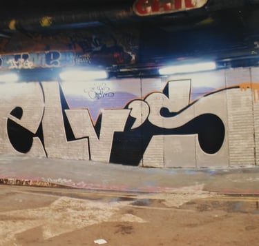 Kende ELVS tag — graffiti writing East London urban calligraphy roots