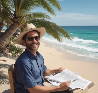 blue and white striped round textile