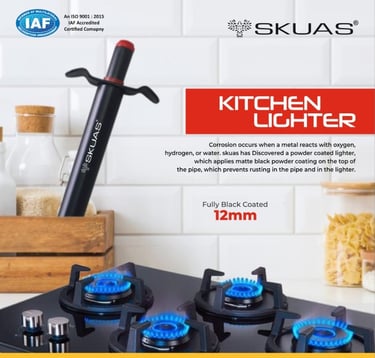 MATTE BLACK GAS LIGHTER BY SKUAS