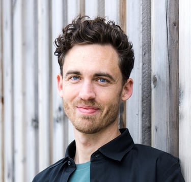 man with a black shirt