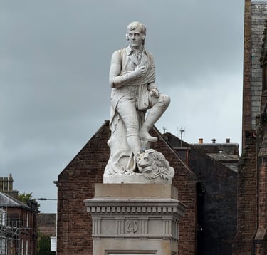 Statue of Robert Burns, Dumfries, Scotland