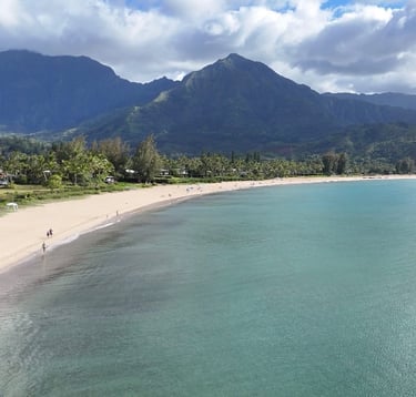 Hanalei bay beach kauai Hawaii