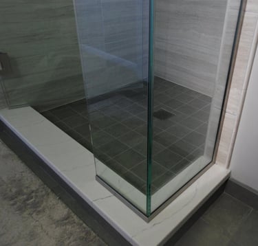 Arlington Heights bathroom shower upgrade with new tile and fixtures