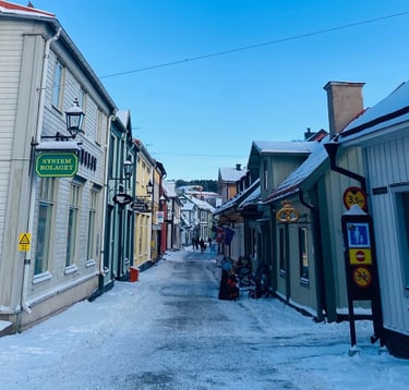 Zimowy krajobraz Sigtuny w Szwecji