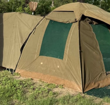 Safari tent in Moremi Game Reserve