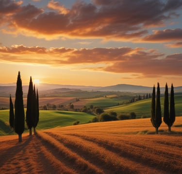 a sunset sky