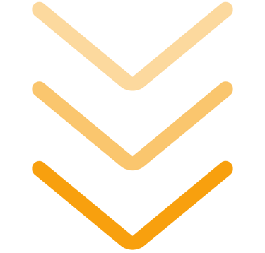 Arrow indicating organizational flow