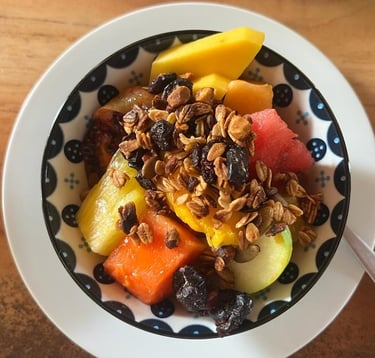 Ayurvedic breakfast at Shaya Yoga Retreat