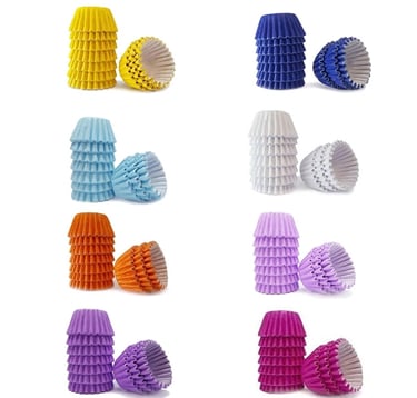 forminhas de papel coloridas