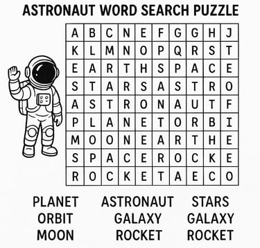 Astronaut Word Search 