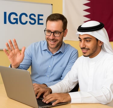 an international student from qatar is learning online by an Expert Online Tutor At Affordable Cost