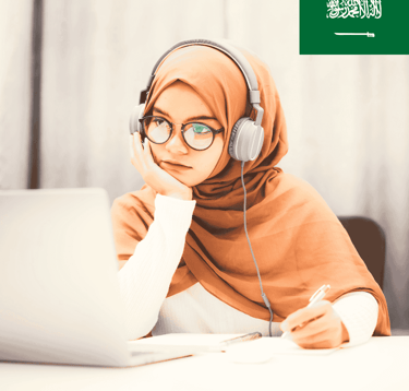 A female student engaged in online tuition at affordable cost