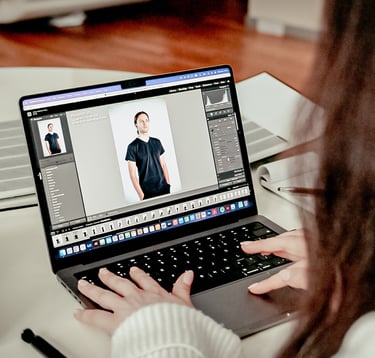 Urte editing captivating photos with precision using Lightroom software