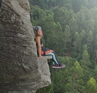via ferrata senda do santo, cedeira, galicia