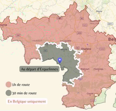 Déplacement dans le Hainaut pour des séances d'ostéopathie pour chiens, chats, chevaux, vaches, NAC