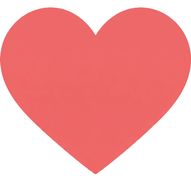 A solid salmon pink heart icon symbol isolated on a black background for romantic designs.